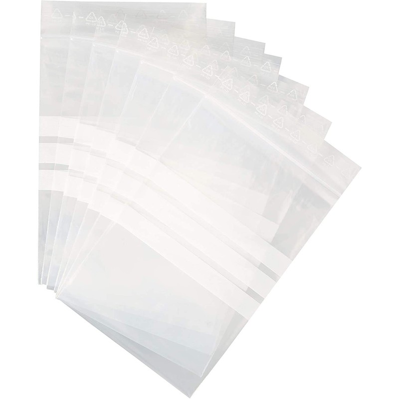 HeiGroup - HeiZip 100 x Ziplock Bags with Labelling Strips