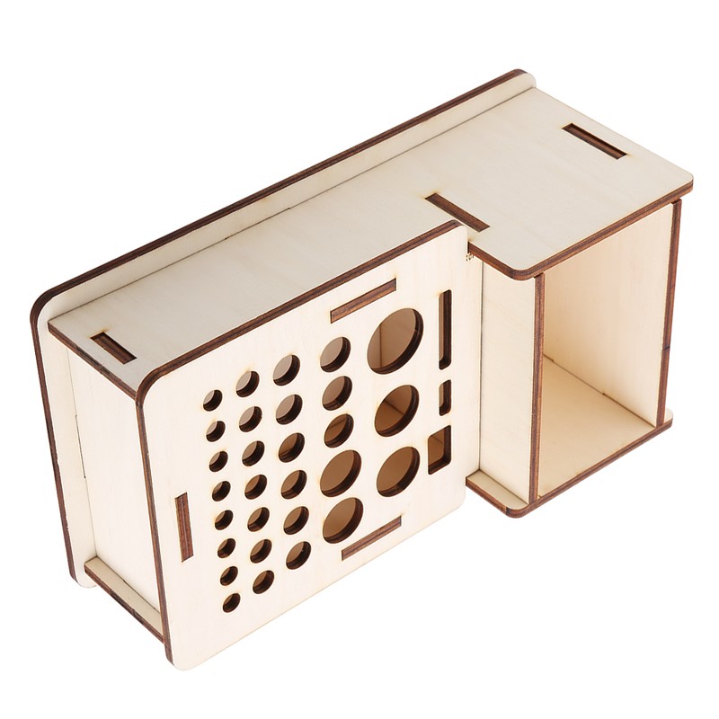 Multi Hole DIY Craft Tool Storage Wooden Holder Basswood Leather