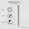 Pentonic Ballpoint Pens, 10 Count, Frosted Pale Blue Barrel with