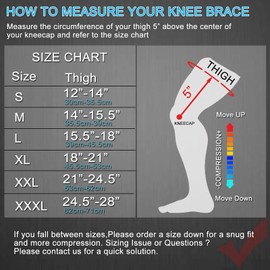 HOPEFORTH Knee Compression Sleeve Brace Support for Knee Pain Men Women with Patella Gel Pads & Side Stabilizers