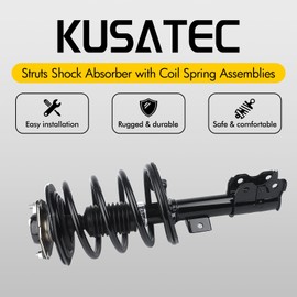KUSATEC Front Pair Complete Struts Shock Absorber fit for 2002-2006 Nissan Altima, 271427 271426 Struts with Coil Spring Assemblies