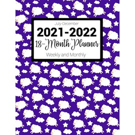 July-December 2021-2022 18-Month Planner: Blue Jumping Sheep Monthly and Weekly 18 Month Academic Agenda