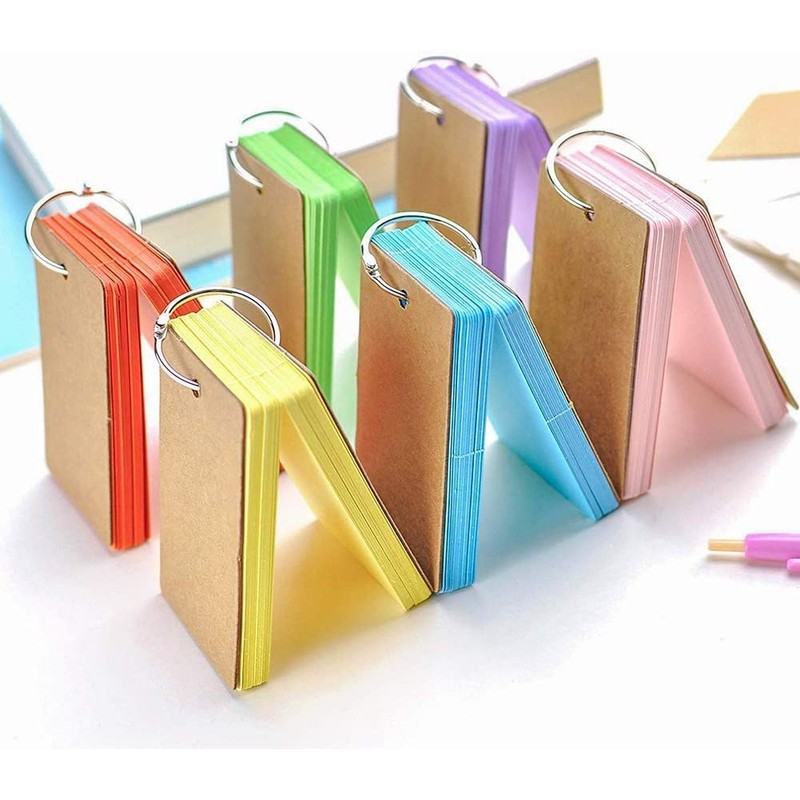 300 pcs Flash Cards Revision Index Cards Mini Notepads Blank