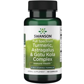 Swanson Full Spectrum Turmeric Astragalus & Gotu Kola Complex 60 Capsules