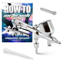 PointZero Dual-Action 9cc Gravity-Feed Airbrush Set w/MAC Valve - .2mm Nozzle