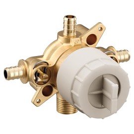 Moen U140XS M-CORE 4 Port Tub and Shower Pre-Fabricated Mixing Valve with Crimp Ring PEX Connections and Stops