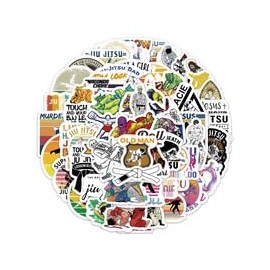 TUIOBUN 60PCS Judo Stickers for Water Bottle,Bike,Car,Helmet,Phone,Luggage,Computer,Scrapbook,Laptop,Trendy Taekwondo Waterproof Vinyl Decal,Teens Girls Sticker,Cartoon Aesthetic Graffiti Sticker