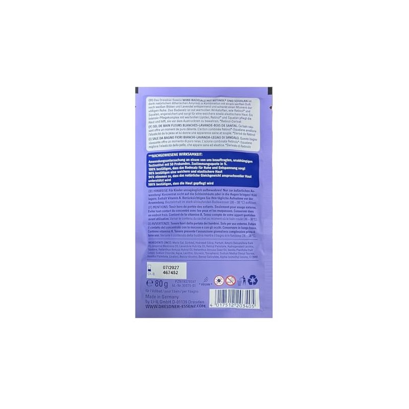 Dresdner Essenz Bath Salts + Retinol + Squalane 6 x