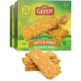 Gefen Oats N' Honey Granola Bar (2 Pack = 24 Bars) | All Natural, Delicious, High Energy Snack, Kosher