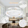 DHK wot Crystal Flush Mount Ceiling Light 3000/4000/5000K Modern Crystal