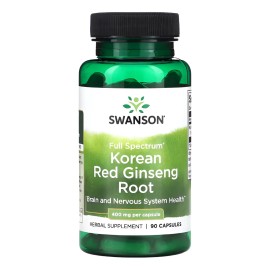 Swanson Raíz De Ginseng Rojo Coreano 400 Mg 90 Caps Sfn