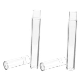 SAFIGLE 2pcs Clear Plastic Storage Tubes with Caps Portable Tweezer Holder Case for Beads Eyelash Tweezers Small Candy Travel Friendly Compact Design for Easy Organization