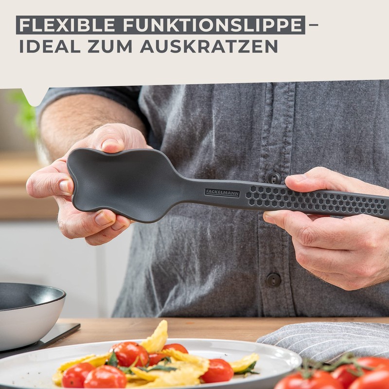 Fackelmann Statement Lift-Up Serving Spoon - Cooking Spoon with Ergonomic