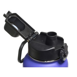 Yerbam 40oz Stainless Steel Insulated Water Bottle One-Touch Open Chug Lid & Covered Straw Lid Wide Mouth Direct Drink Paracord Strap Dishwasher Safe Leakproof Sweat-Free BPA-Free (Violet Blue)