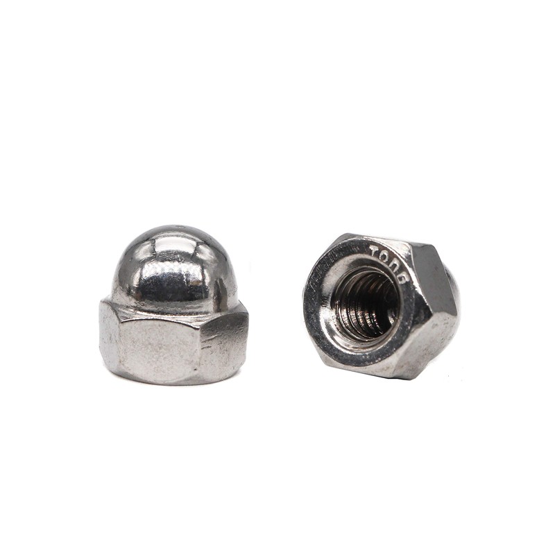 binifiMux 60pcs 1/4-20 Inch Acorn Cap Nuts, 18-8/304 Stainless Steel