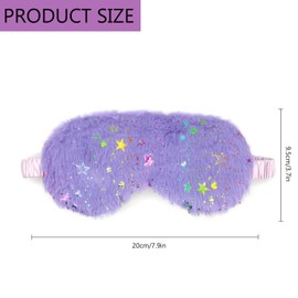 Eye Mask for Sleeping, Cute Star Fluffy Plush Sleep Mask Christmas Breathable Soft Silk Eye Cover Novelty Blindfold for Women Men Girls Kids Night Nap Travel Meditation A7MRXXYZ