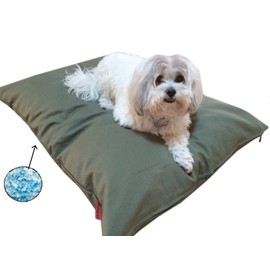 ehomegoods Durable Comfort Pet Dog Micro-Cushion Memory Foam Pillow Bed with Waterproof Liner + External Cover for S,M,L Dogs- Complete Set (Green Canvas, 36''x29'')