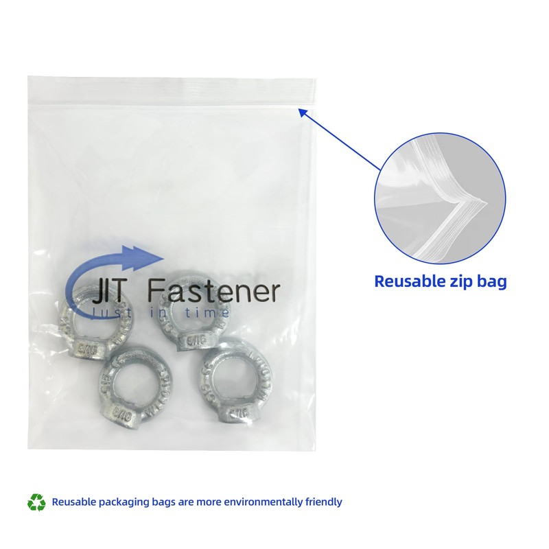 5/16"-18 Lifting Eye Nuts, Drop Forged Galvanized Threaded Fastener, UNC