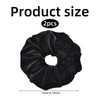 2 Pcs Velvet Scrunchie Black Suitable for Adult Women Large