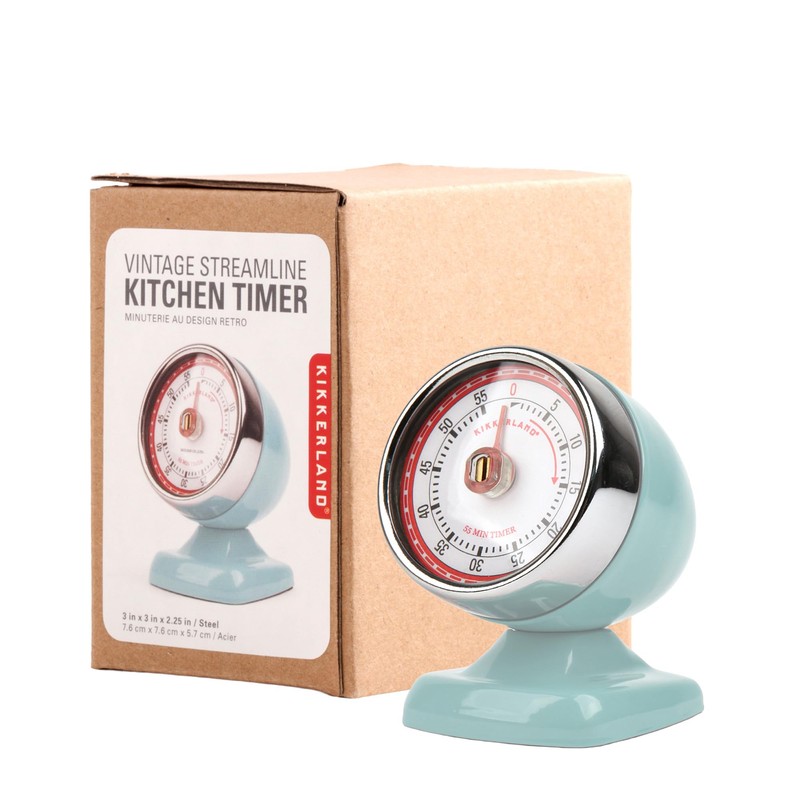Kikkerland Vintage Streamline Timer – Retro Decor for Home &