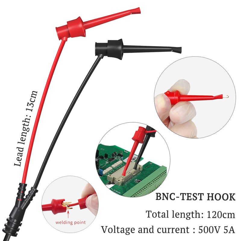 Cleqee BNC Test Leads Set Oscilloscope Test Leads Kit BNC