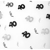 14g Black & Silver 40th Birthday Confetti Foil Metallic Glitz