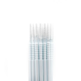 i-Laesh 200pcs Micro Brushes - Microswabs for Eyelash Extensions - Ideal for Eye, Dental, Lash, Eyebrow, and Makeup Care - Pro Grip Replacement - Pale Blue
