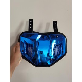 LOKIYS Football Back Plate, Chrome Football Backplates for Shoulder Pads, for Adult & Youth (Chrome Blue)