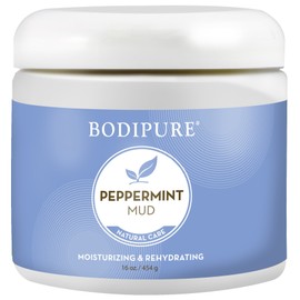 BODIPURE Peppermint Body Mud Mask for Body - Rich in Peppermint, and Botanical Extracts - Spa Quality, Skin Moisturizing, and Rehydrating Treatment, 16 Ounce