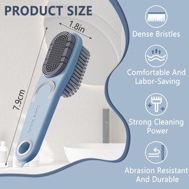 2 pieces 2 in 1 Shoe Brush, Double-sided Shoe Brushes for cleaning, Portable Sneaker Brushes for Cleaning (Blue)