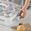 Top Shelf Elements Cupcake Carrier, White Cupcake Holder Carries 24