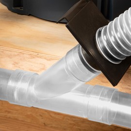 POWERTEC 2-1/2 Inch Clear Y Fitting for 2-1/2 Inch Dust Collection Hose, 2 1/2 Inch Dust Collection Hose Connector Fittings for Dust Collection System, 2 pack (70228-P2)