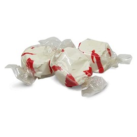 Gourmet Candy Cane Peppermint Taffy Chews by It's Delish, 12 Oz Bag - Soft Fluff Individually Wrapped Kosher Mint Flavored Taffies