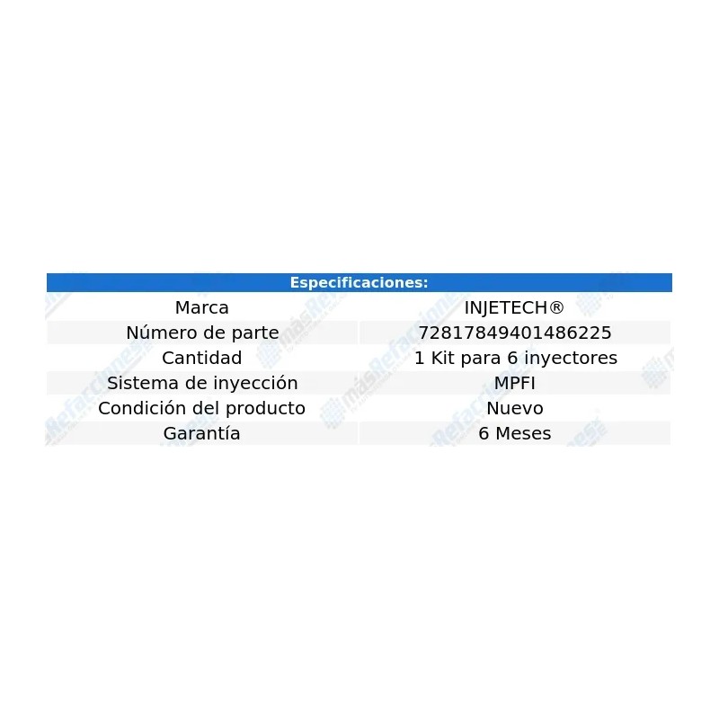 Repuesto P/6 Inyectores Explorer 4.0l V6 91 Al 92 Injetech