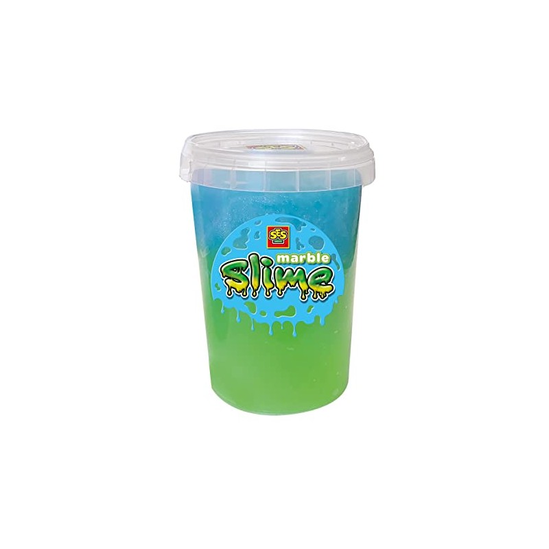 SES Creative 15022 Marble Slime Green and Blue 200 g,