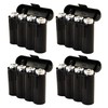 Powertron Batteries 4 Pack AA/AAA / CR123A Black Battery Holder