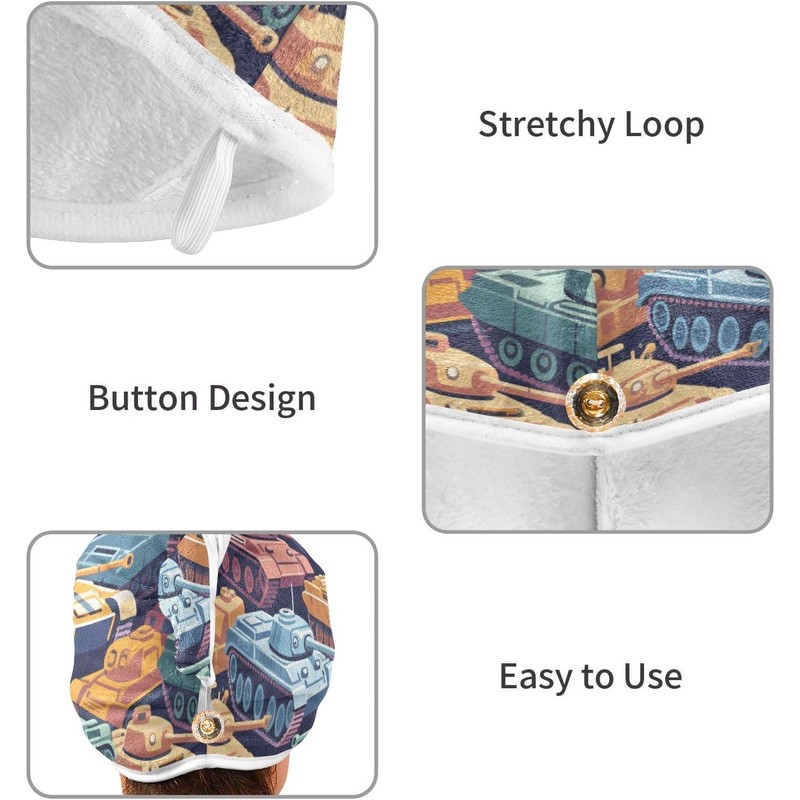 Toalla de microfibra para el cabello con botones absorbentes y