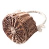 ABOOFAN Rattan Woven Flower Girl Basket Rustic Floral Basket with