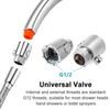 Bestgle 3Pcs Universal Shower Head Shut-Off Valve, G1/2 Water Control