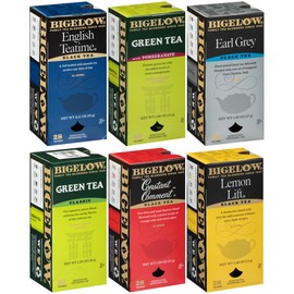 Bigelow Assorted Tea Packs, Six Flavors, 28/box, 168/carton
