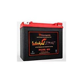 RG20L-WS Wicked Start 500+ CCA Battery; Harley 1993 Dyna Low Rider; Part# 16L-BS, BTX20L-BS, ES20LBS, YTX20L-BS, 65989-97A/B/C
