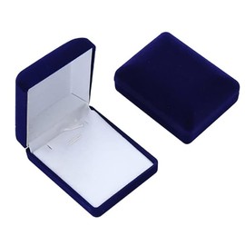 2 Pcs Blue Velvet Necklace Boxes Pendant Gift Cases Necklace Storage Cases Pendant Display Boxes Jewelry Gift Boxes for Women Convenient to Carry,Jewelry Boxes,Jewelry Accessories