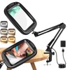 10X 30X Extra Large Magnifying Glass with Light and Clamp,