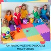 30 Packs 5 Inch Sand Buckets Bulk Colorful Durable Plastic