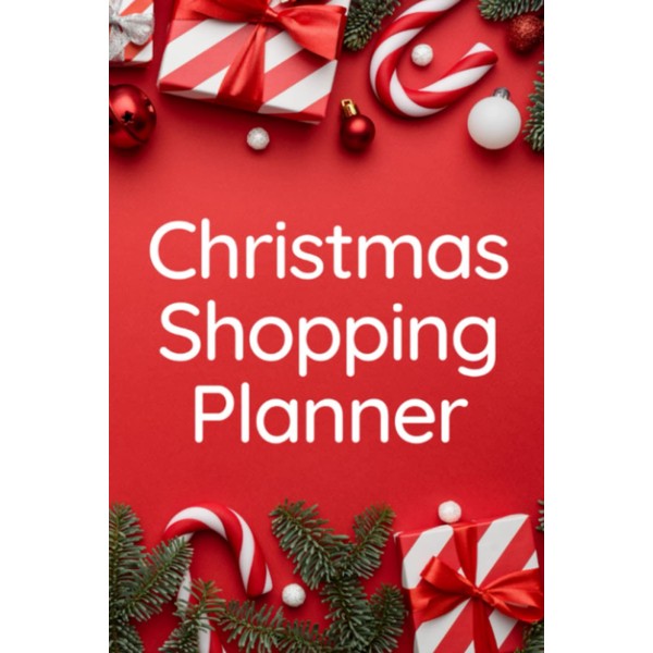 Christmas Shopping Planner with Christmas Scene on Cover: Great Notebook