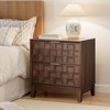 COLAMY Nightstand with Charging Station, 22" Modern Bed Side Table