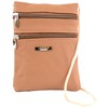 Tan Genuine Real Leather Travel Security Neck Purse Pouch 3