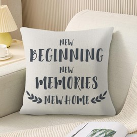 JoyrnalK New Home Pillow Covers 18x18 Housewarming Gift Farmhouse Throw Pillows Couple Pillow Cushion Cover for Sofa Couch Bed Housewarming Gifts for Women