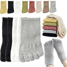 AQZXA Women's Five Toe Socks, Spring and Summer, 5 Pair Set, 5 Toe Socks, Ankle Length, Breathable, Cotton, Durable, Thin, Stylish, Moisture Wicking, Quick Drying, Antibacterial, Odor Resistant