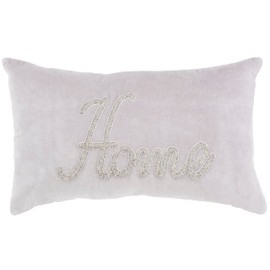 Safavieh Collection 'Home' Grey 12 x 20-inch Decorative Throw Pillow, 12" x 20"